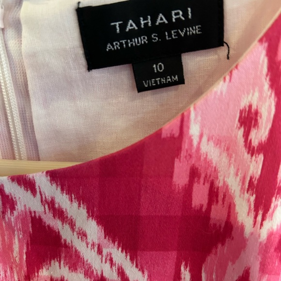 Tahari pink and white muted midi dress - Picture 3 of 3